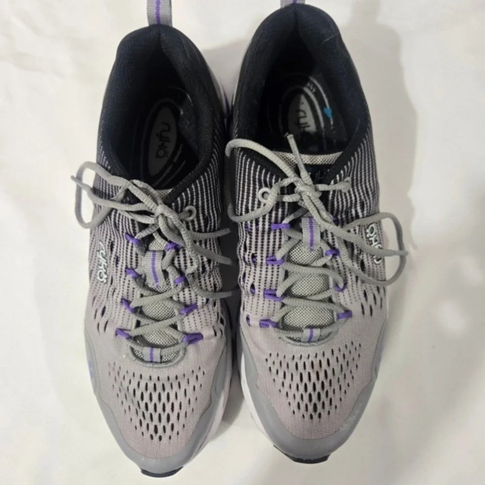 Ryka Vivid RZX Women's Athletic Shoes‎ Gray Purple Lace Up Sneakers Size 9.5